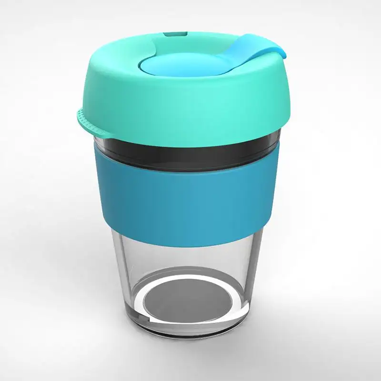 Double Walled Reusable Glass Travel Mug - Eco Carmel