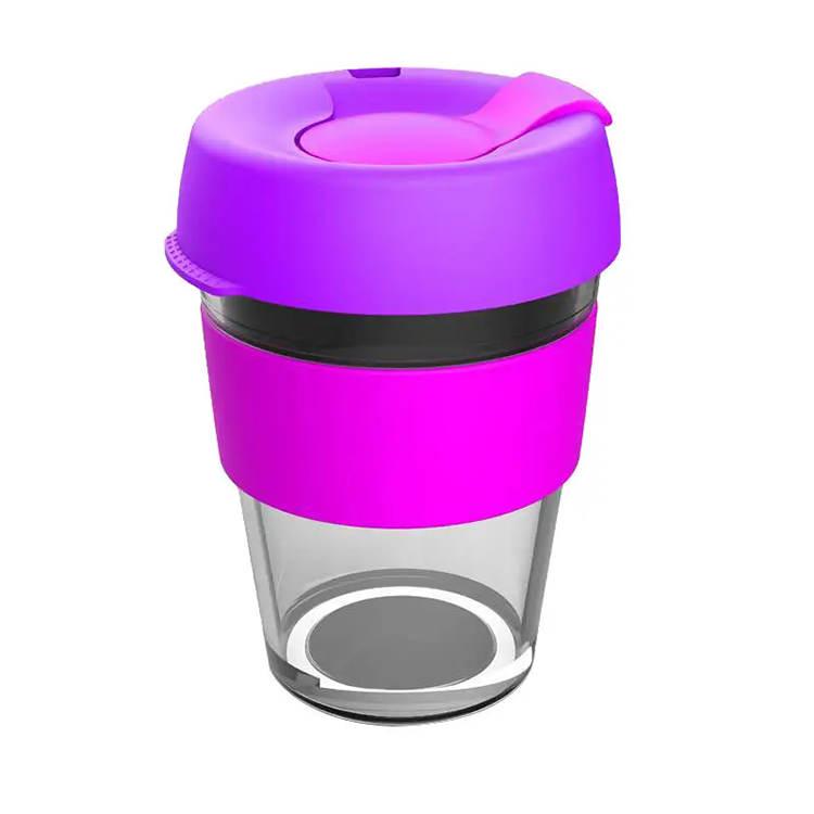 reusable portable travel coffee glass mug