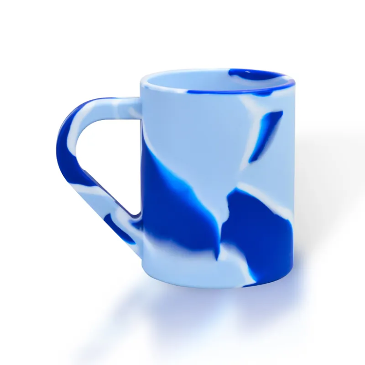 Reusable 400ml Food Grade Silicone Water Wine Cup Travel Coffee Silicone Mugs with Handle